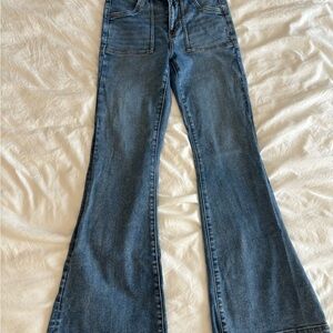 Women's Flared Blue Jeans